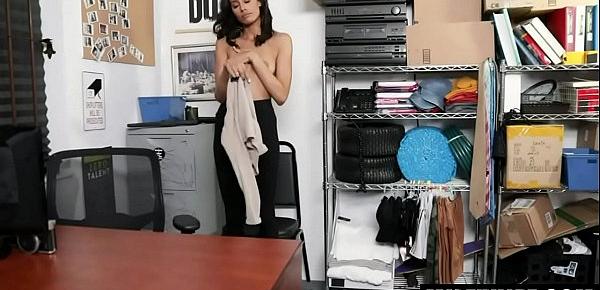  Milf Strip Searched and Caught Stolen Items in Her Innerwear - Kylie Le Beau
